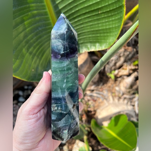 Rainbow Fluorite Crystal Tower - Picture 10 of 11